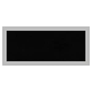 Low Luster Silver Wood Framed Black Corkboard 33 in. W. x 15 in. Bulletin Board Memo Board
