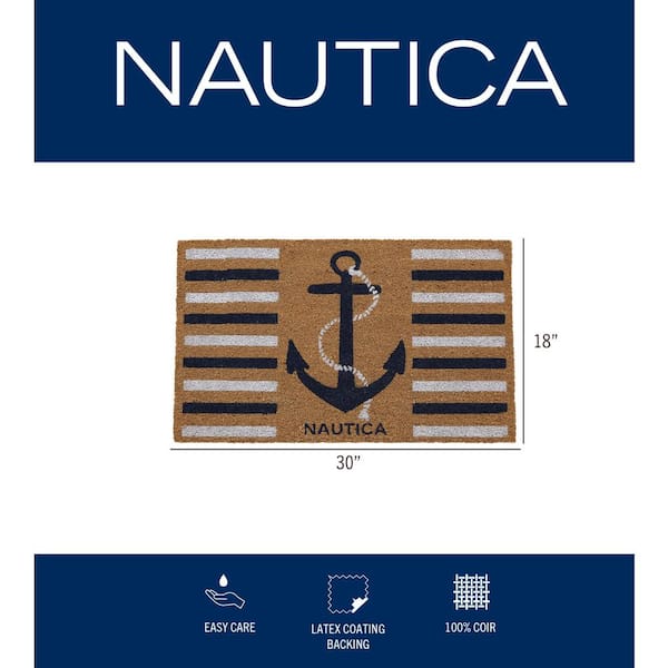 Nautica Coir Double Border 18 in. x 30 in. 100% Heavy Duty Coir