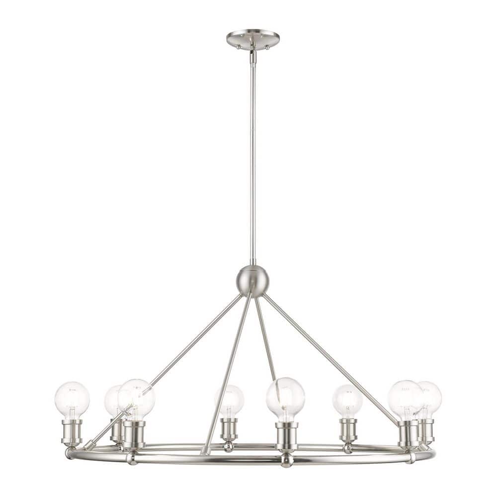 Beckford-8 Light Brushed Nickel Chandelier price history on PriceWatchPro