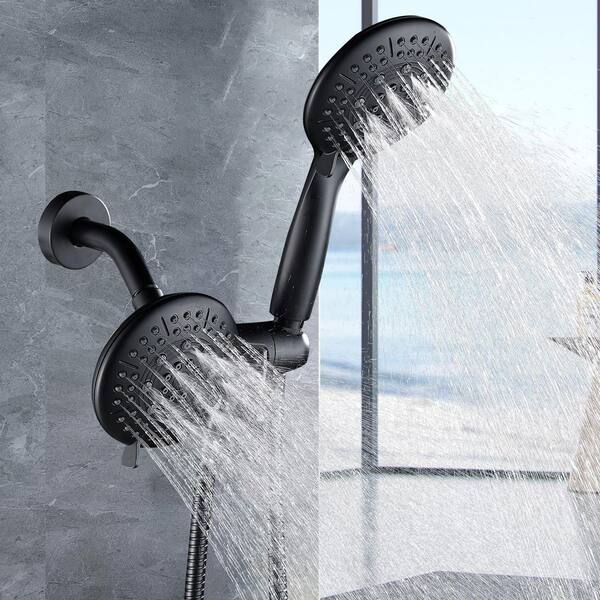 Modern White Black Shower Faucet Brass Wall Mount Single Handle