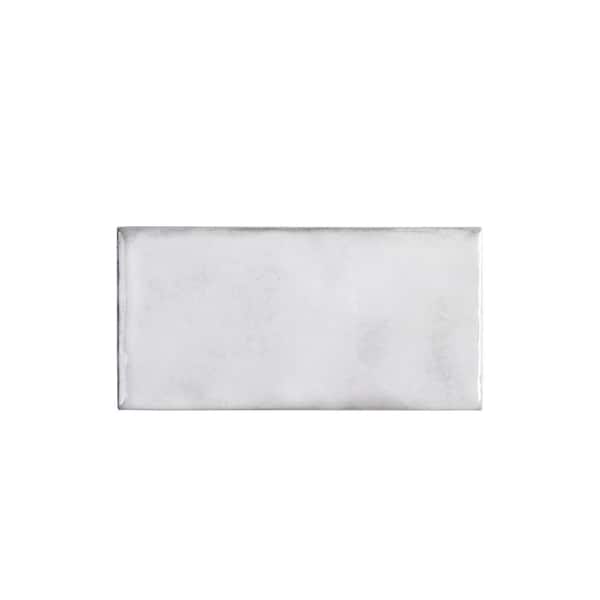 Jeffrey Court Take Home Tile Sample - Blanco Rustico White 3 in. x 6 in. Glossy Ceramic