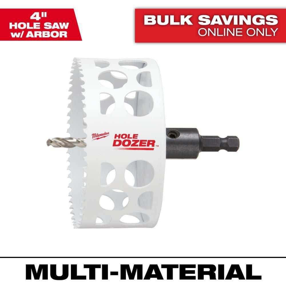 4 in. HOLE DOZER Bi-Metal Hole Saw with 3/8 in. Arbor and Pilot Bit price history on PriceWatchPro