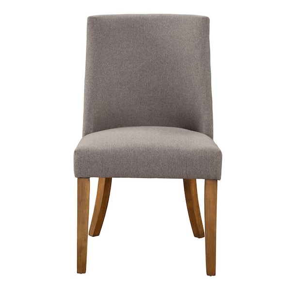 Unbranded Kensington Dark Grey Upholstered Parson Chairs (Set of 2)