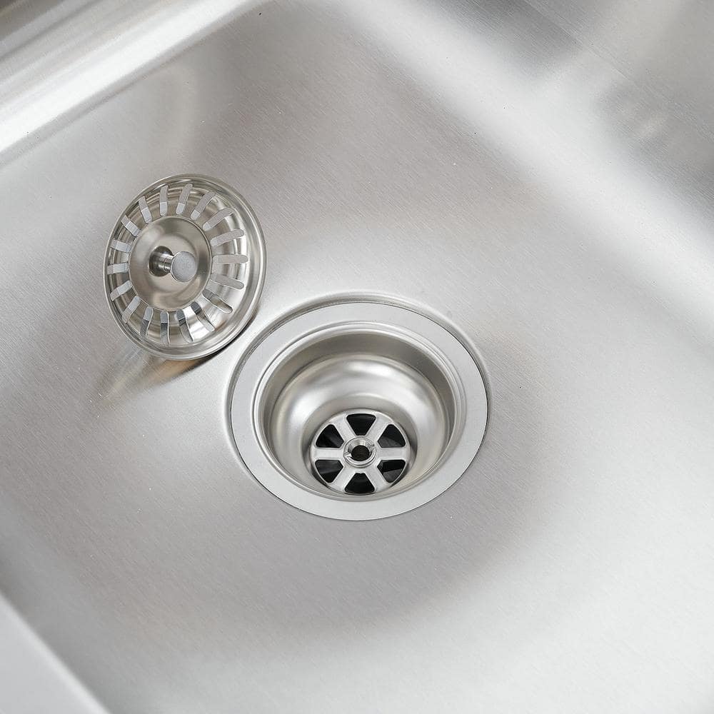 23 Inch Brushed Stainless Steel Single Bowl Drop-In Kitchen Sink
