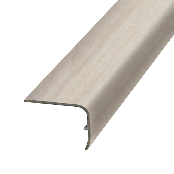 PERFORMANCE ACCESSORIES Silver 1.32 in. Thick x 1.88 in. Wide x 78.7 in. Length Vinyl Stair Nose Molding