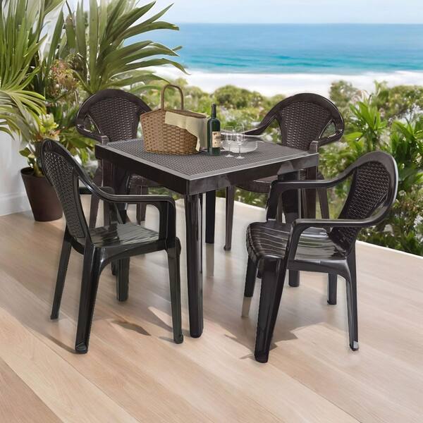 resin patio table and chairs set
