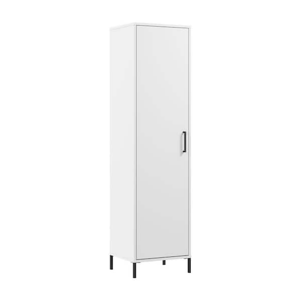 Bush Furniture Essence White 64.87 in. Accent Storage Cabinet with Door