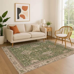 未使用　ACME Furniture TRIGON RUG 140＊200 Nourison Concerto 7 X 10 (ft) Beige/Grey Indoor Medallion