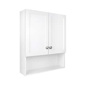 22-7/8 in. W. x 27-7/8 in. H Framed Surface-Mount Bathroom Medicine Cabinet, White
