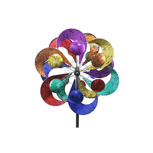Spinner Stake Multi Color Swirl Circles