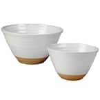 Artisan 10 in. x 8 in. 2-Piece Multi-Colored Mixing Bowl Set