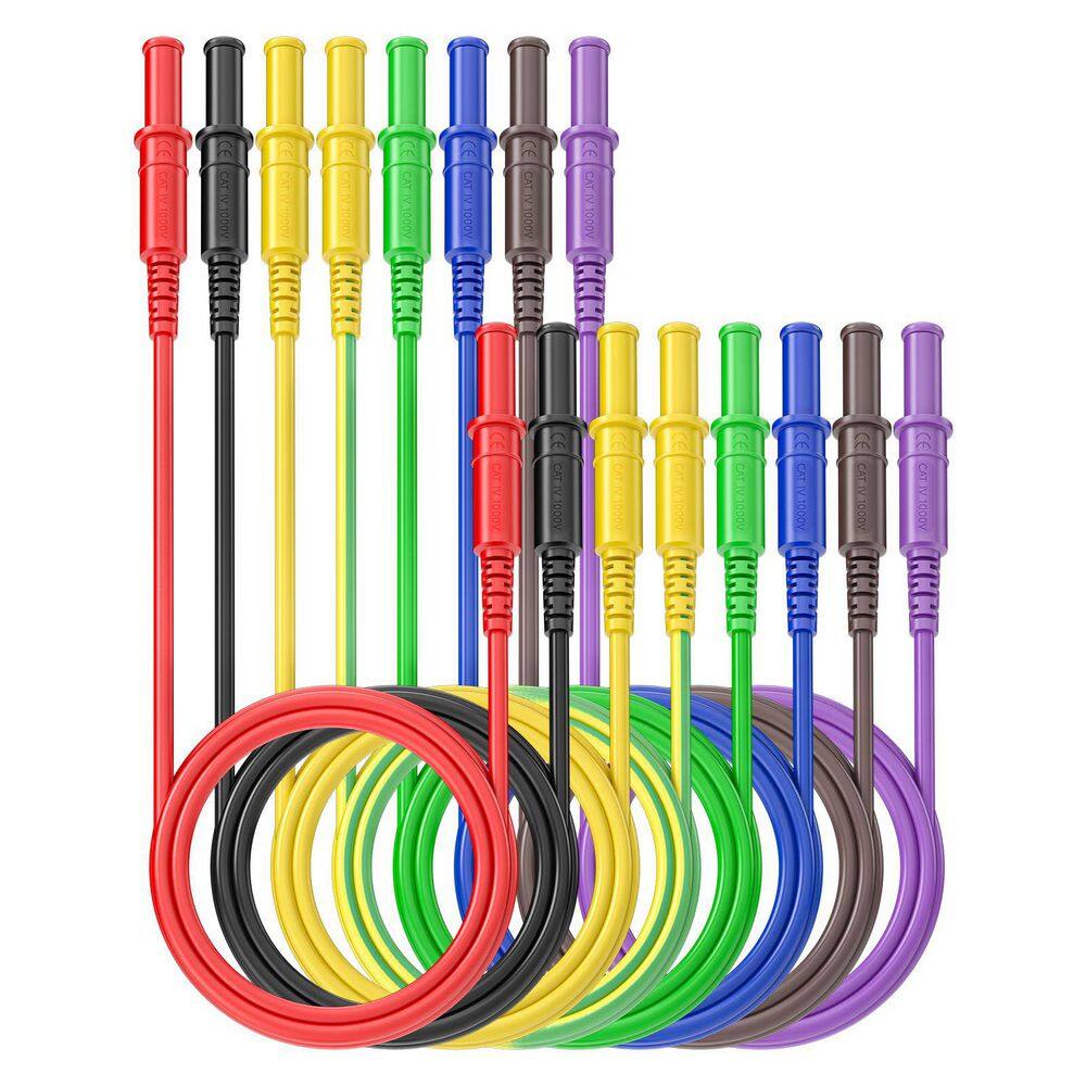 8-Piece Series 3. 3 ft. Silicone Cable Test Leads 1000-Volt /15A Electrical Measurement Standard for Multimeter price history on PriceWatchPro