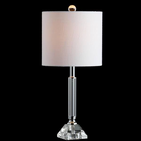 JONATHAN Y Dana 19.5 in. Clear Crystal Column/Metal LED Table Lamp  JYL2078A-SET2 - The Home Depot