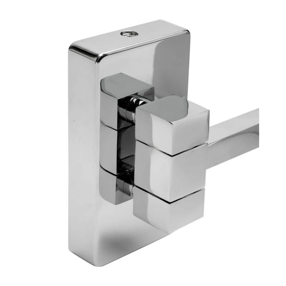 Polished Chrome 8" Square Wall-Mounted Dual Magnification Mirror