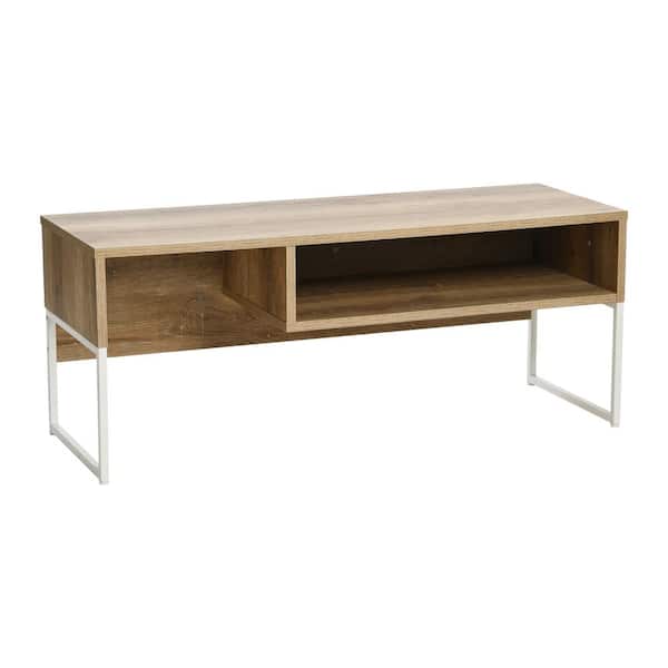 43 in. Wrap White Coastal TV Stand