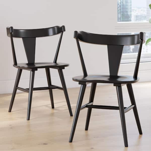 Gretlynn Black Wood Side Chair Set of 2