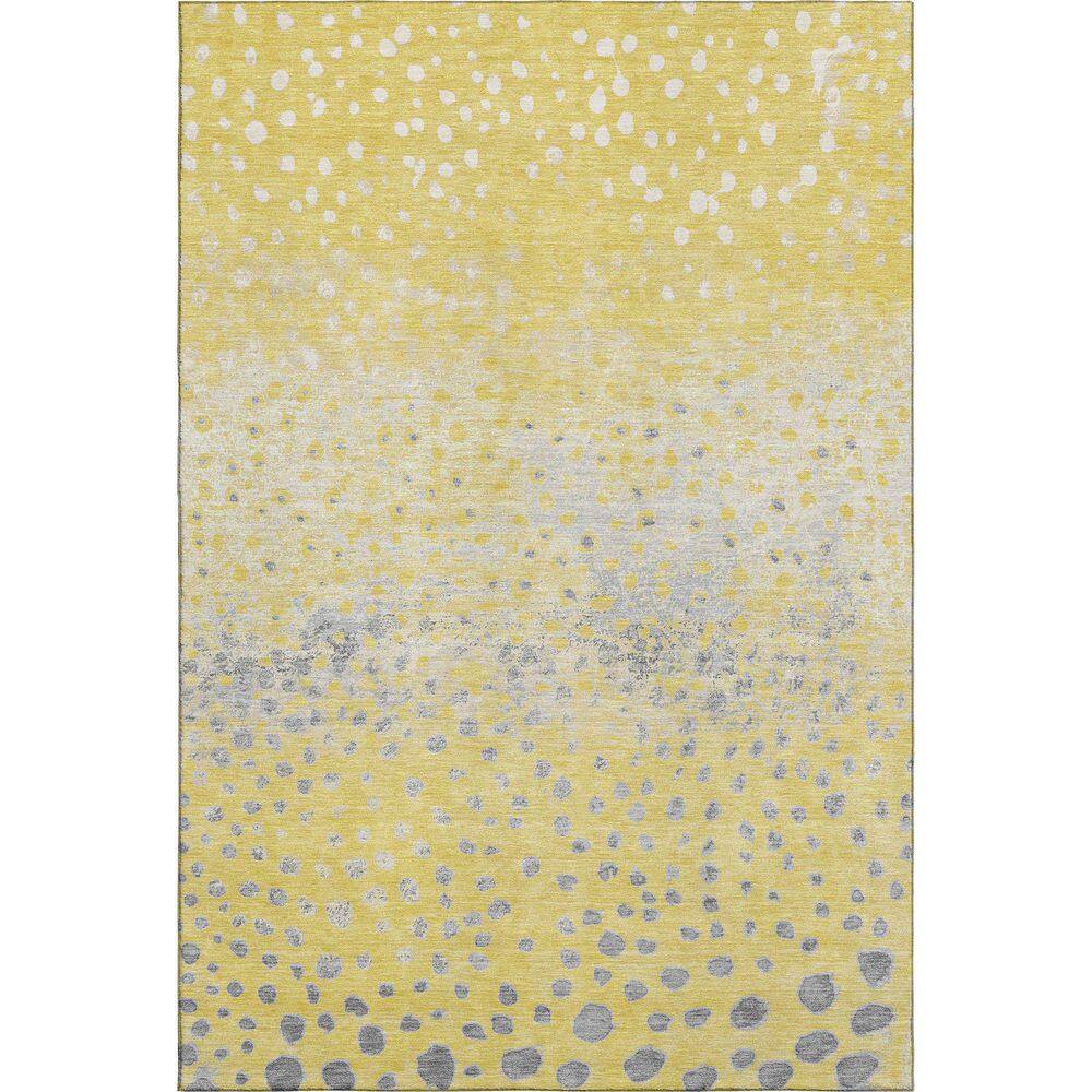 Mayfield Premium Machine Washable Abstract AMF1366 Yellow 9 ft. x 12 ft. Area Rug price history on PriceWatchPro