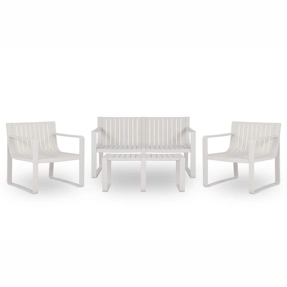 4-Piece Beautiful World Collection Recycled Plastic Pioneer Patio Conversat