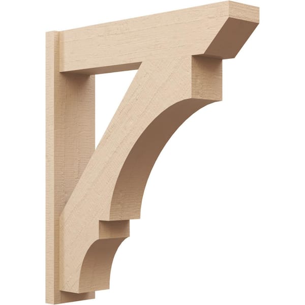 Ekena Millwork 8 in. x 40 in. x 34 in. Balboa Slat Rough Cedar Woodgrain Timberthane Polyurethane Outlooker, Primed Tan