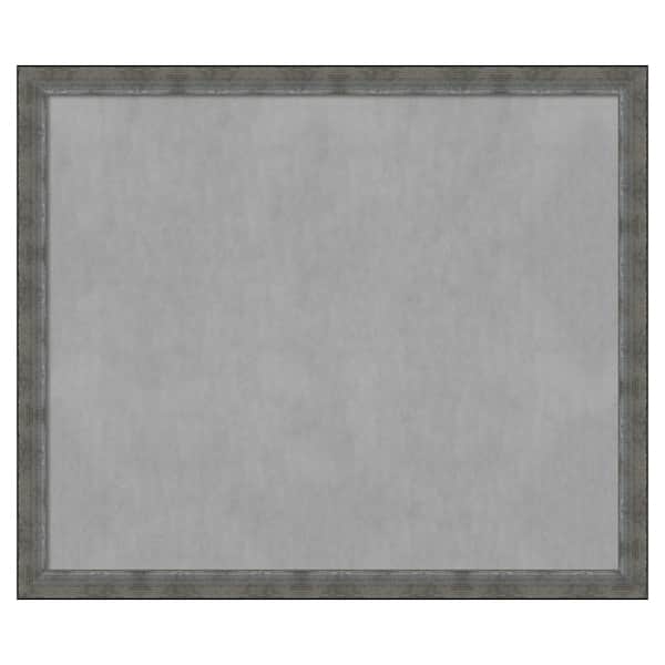 Amanti Art Forged Pewter 52 in. x 44 in Framed Magnetic Board