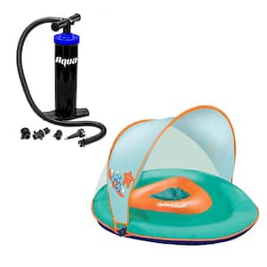 Orange Baby Boat Safety Seat Shade Canopy Float with Hand Pump