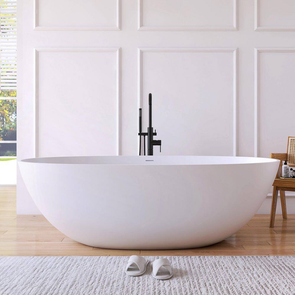 MEDUNJESS Eaton 71 in. x 35.4 in. Stone Resin Solid Surface