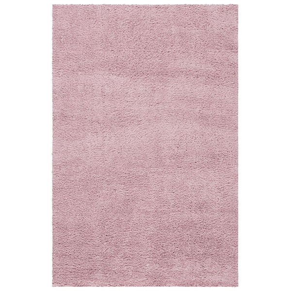 August Shag 8 ft. x 10 ft. Pink Solid Color Area Rug