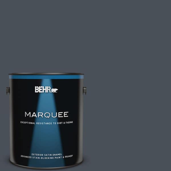 BEHR MARQUEE 1 gal. #T15-2 Seared Gray Satin Enamel Exterior Paint & Primer