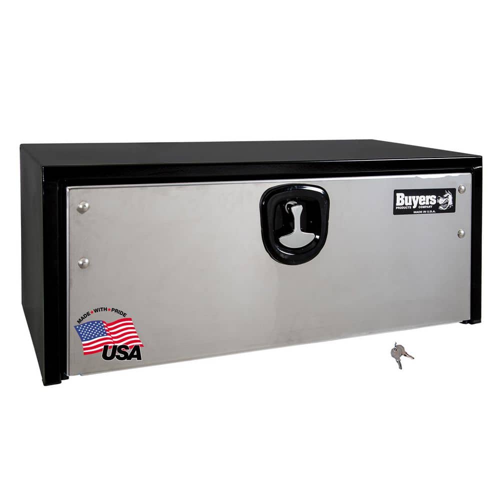 14 in. x 16 in. x 30 in. Gloss Black Steel Underbody Truck Tool Box with Stainless Steel Door price history on PriceWatchPro