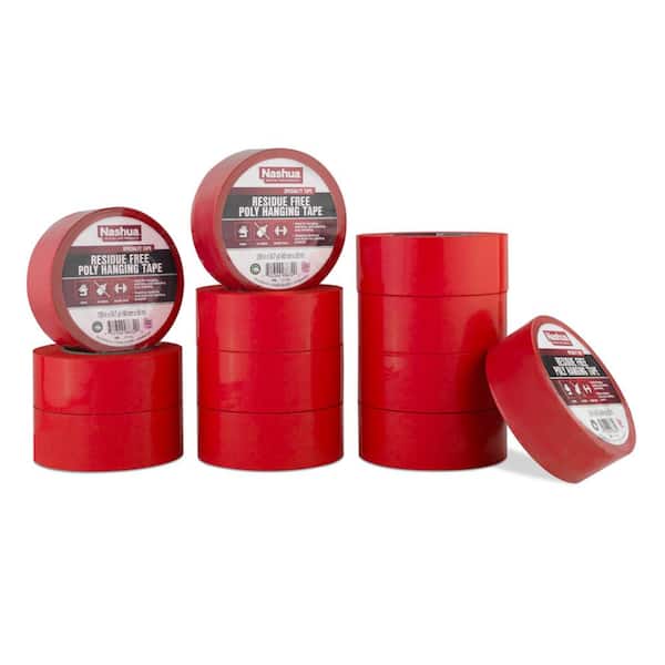 Nashua Tape 1.89 in. x 54.7 yd. Residue Free Poly Hanging Duct Tape in Red Pro Pack (12-Pack)