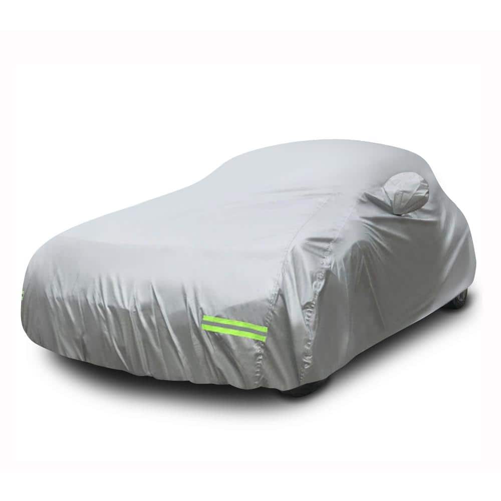 Mockins 200 in. x 75 in. x 60 in. Heavy-Duty Silver Waterproof Car Cover -  190T Polyester MA-48 - The Home Depot