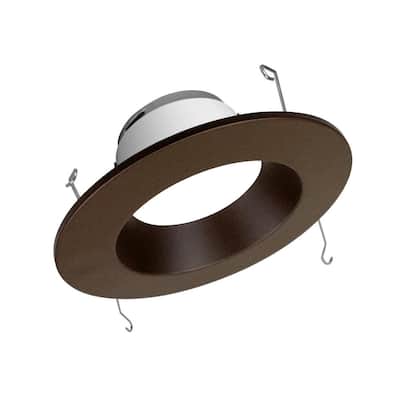 5/6 in. High-Output Series 3000K Oil Rubbed Bronze Integrated LED Recessed Retrofit Downlight Trim