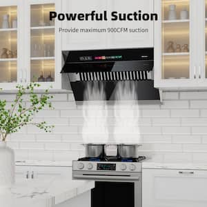 30 in. Convertible Under Cabinet Range Hood in Stainless Steel with 4 Speeds Exhaust Fan, Voice/Gesture/Touch, 900 CFM