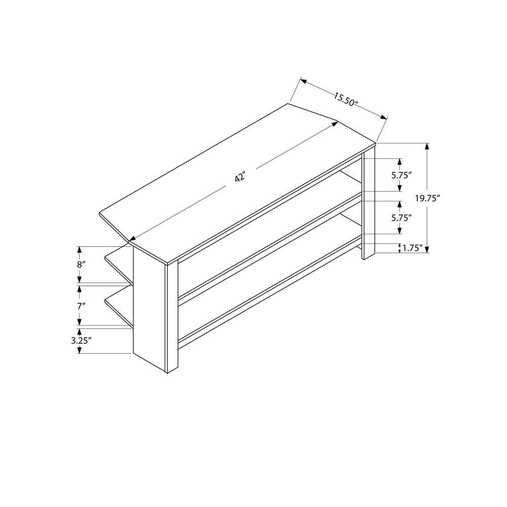 Gray Corner TV Stand with Open Shelves for 42" TVs