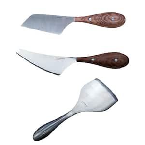 3-Piece 7.75 in. Stainless Steel and Resin Charcuterie Knife Set in Drawstring Bag
