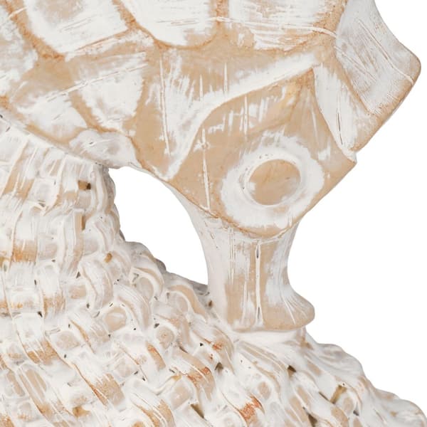 Liv & Skye White 4 in. x 12 in. Resin Coastal Solid Wicker