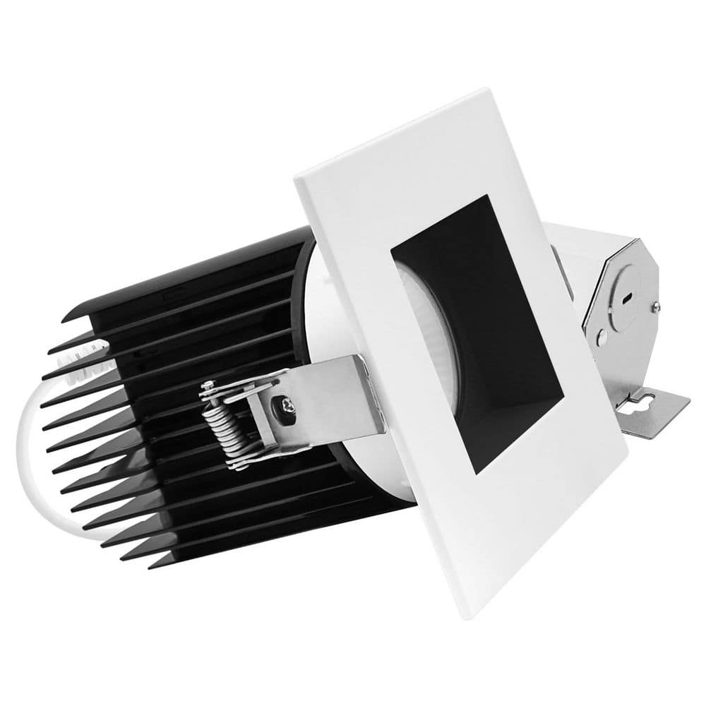 4 in. Integrated LED Trimless Regressed Spotlight with Square Black/White Trim, 5CCT, 60º, 22W, 1700LM, Dimmable price history on PriceWatchPro