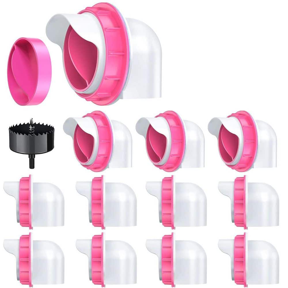 DIY Chicken Feeder No Waste 12 Ports Automatic Poultry Feeder Kit Weatherproof Gravity Food Feeders Pink price history on PriceWatchPro