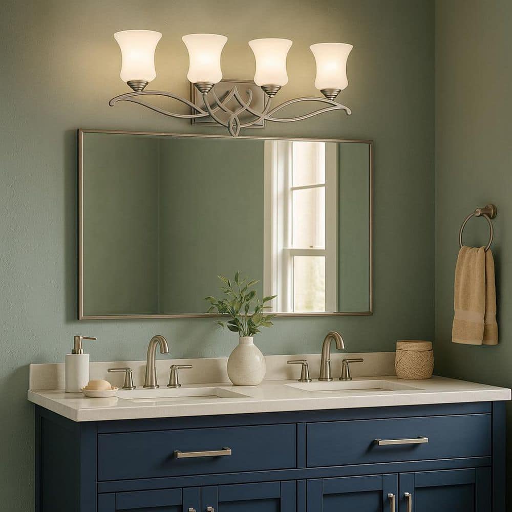 Brooke 31.25 in. 4 Light Antique Nickel Vanity Light price history on PriceWatchPro