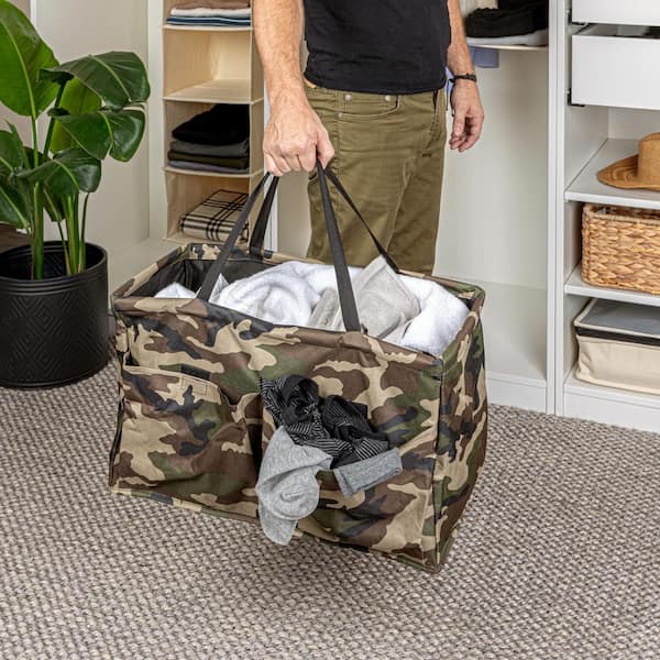 HOUSEHOLD ESSENTIALS Camo Canvas with Vinyl Lining Tote Bag