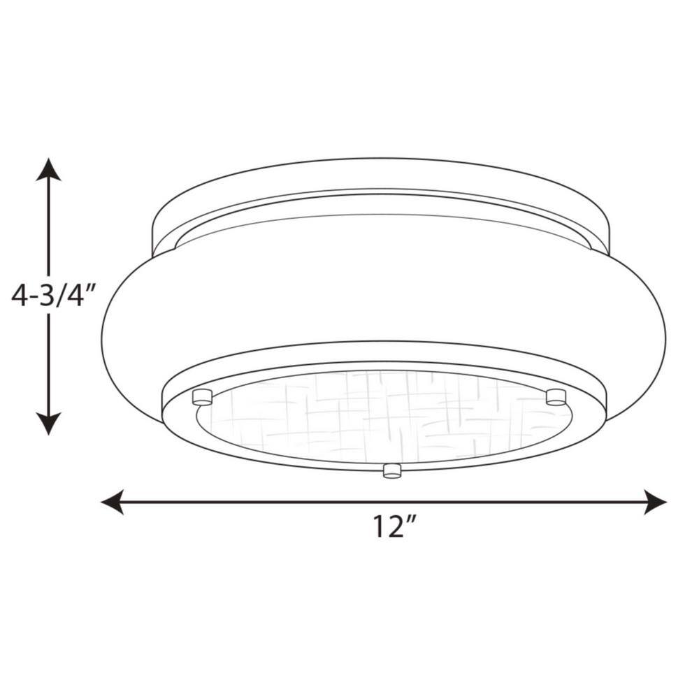 Brushed Nickel 12" LED Flush Mount with Opal-Linen Glass