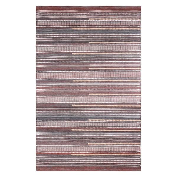 Brown 2 ft. x 3 ft. Woven Geometric Polyester Rectangle Indoor/Outdoor Area Rug