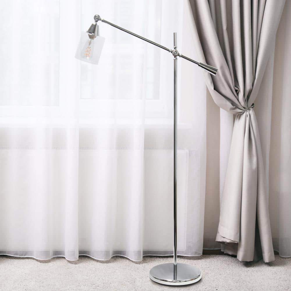 Edison 56'' Adjustable Black Industrial Floor Lamp