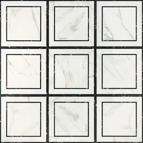 Marazzi Developed by Nature Calacatta Deco 24 in. x 24 in. Glazed Porcelain Floor and Wall Tile (15.76 sq. ft. / case)