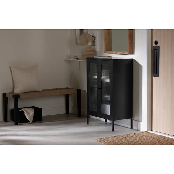 South Shore Kodali Black 25.5 in. Storage Cabinets