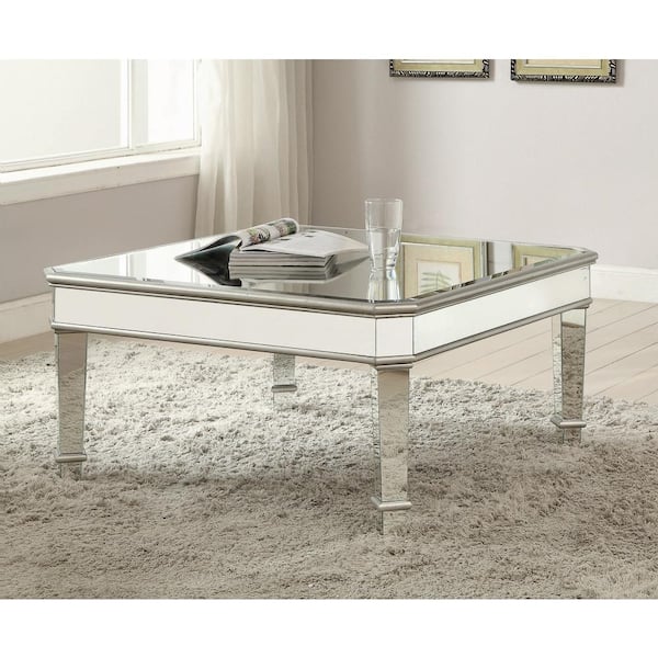 Coaster Home Furnishings Cassandra 38 In Silver Square Mirror Glass Coffee Table 703938 Coaster Home Furnishings Cassandra 38, Home Decor Mirror Coffee Table