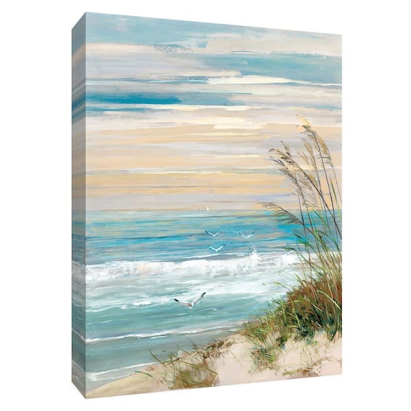 PTM Images 12 in. x 10 in. ''Beach at Dusk'' Canvas Wall Art