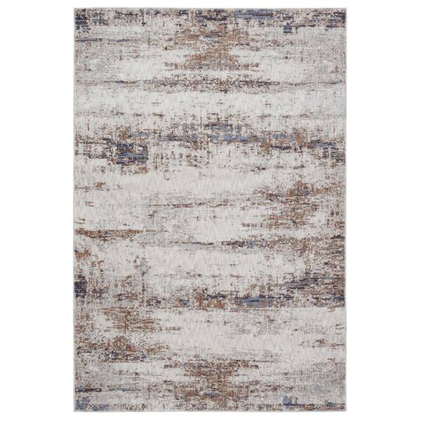 Jaipur Living Seismic Light Gray/Tan 8 ft. x 10 ft. Abstract Rectangle Area Rug