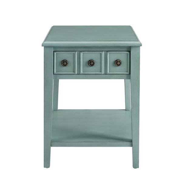 Powell Company Strand Teal Accent Side, Teal Blue Side Tables