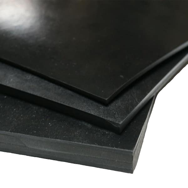 Rubber-Cal Closed Cell Rubber EPDM - 1/4 inch Thick x 39 inch x 78 inch, Black